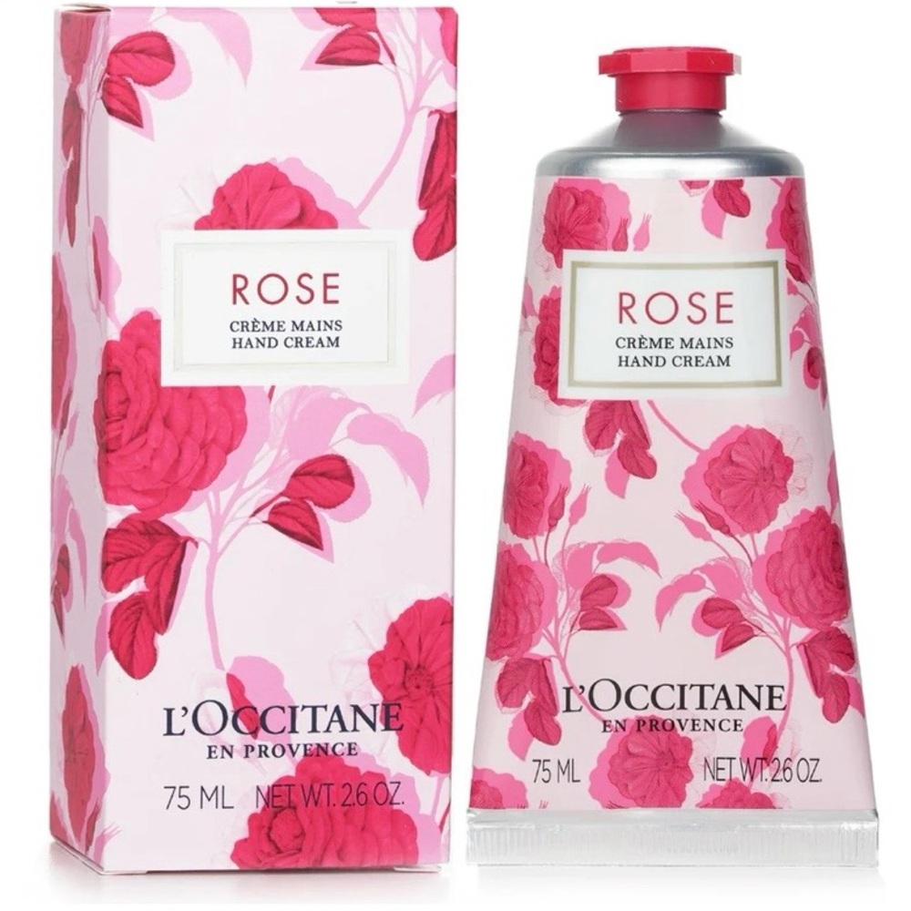 L'OCCITANE Rose Hand Cream Box - Pink and Red Floral